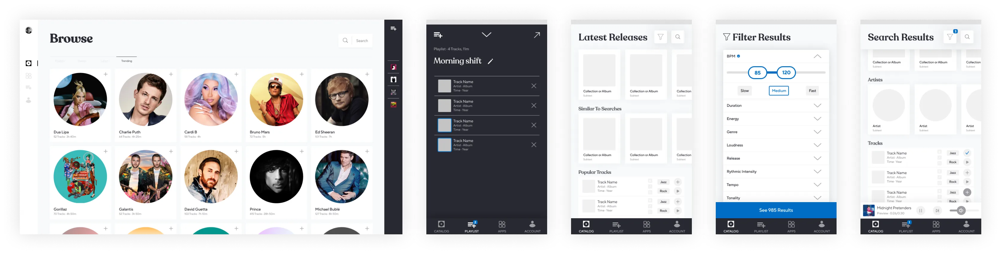 Music licensing service mockup 3